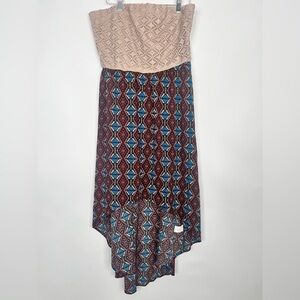 Tube‎ Top Bohemian Festival High Low Dress size XL